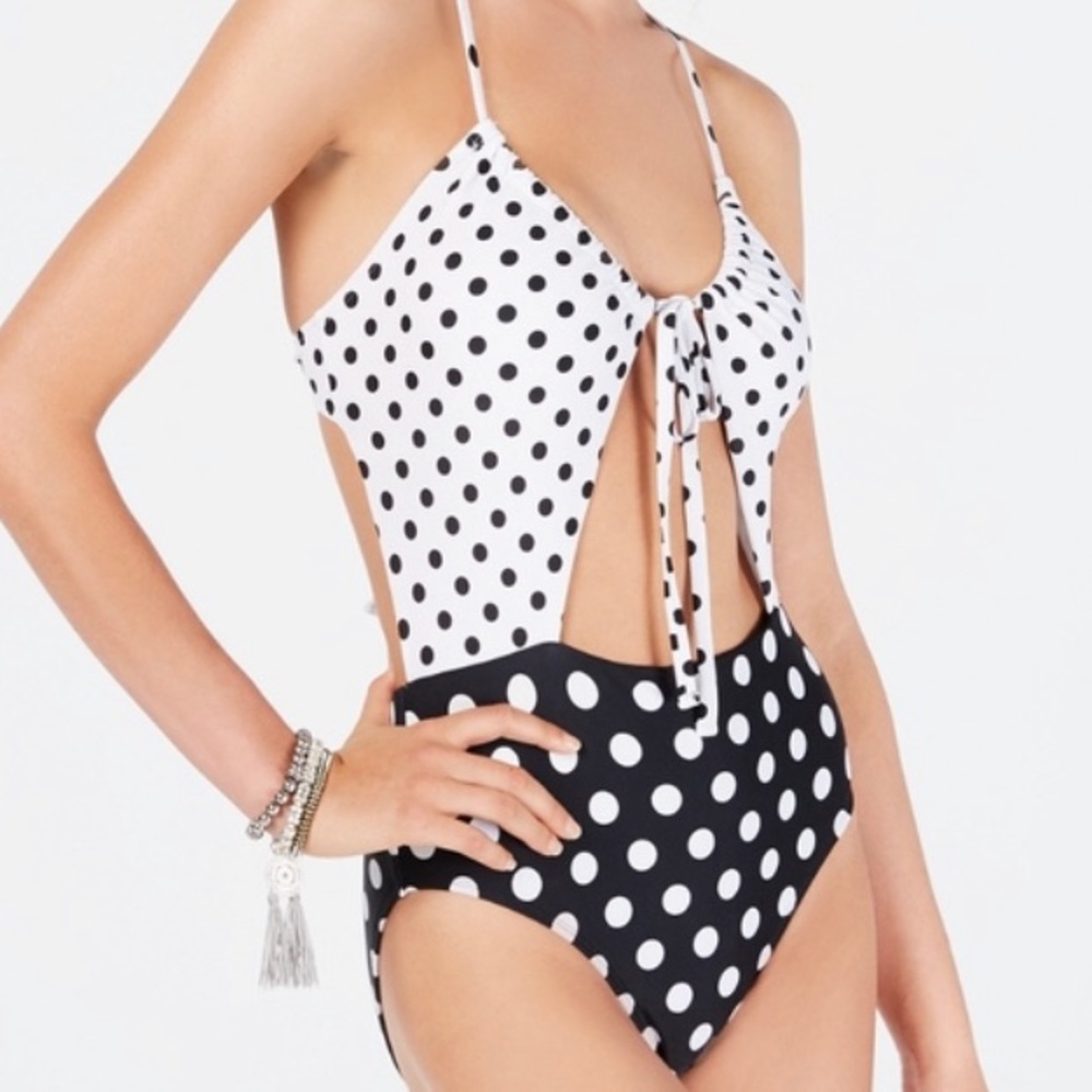 NWOT Hula Honey Polka-Dotted‎ Cutout One-Piece!
